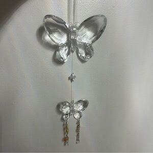 Crystal Style Butterfly Acrylic Suncatcher Ornament Wall Hanging Decor